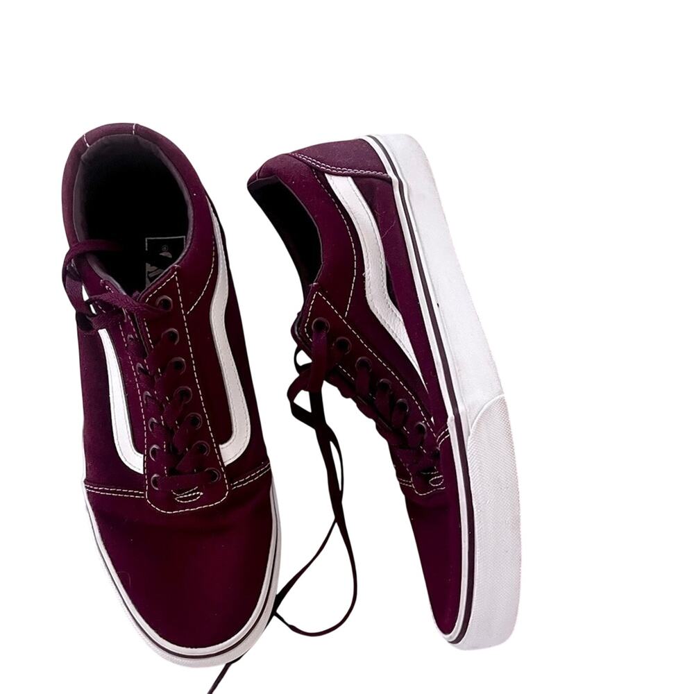VANS Ward Low Top Sneakers Red Burgundy Maroon Skater Streetwear 10.5 - Picture 4 of 9